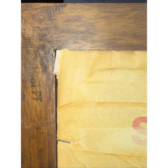 VTG? 1984? Hand Made "Welcome" Cross Stitch Plastic Framed Pink Green 22.5' L - Picture 7 of 9